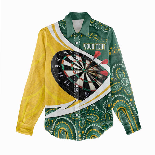 Australia Darts Personalized Women Casual Shirt Aboriginal Special