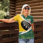 Australia Darts Personalized Women Polo Shirt Aboriginal Special