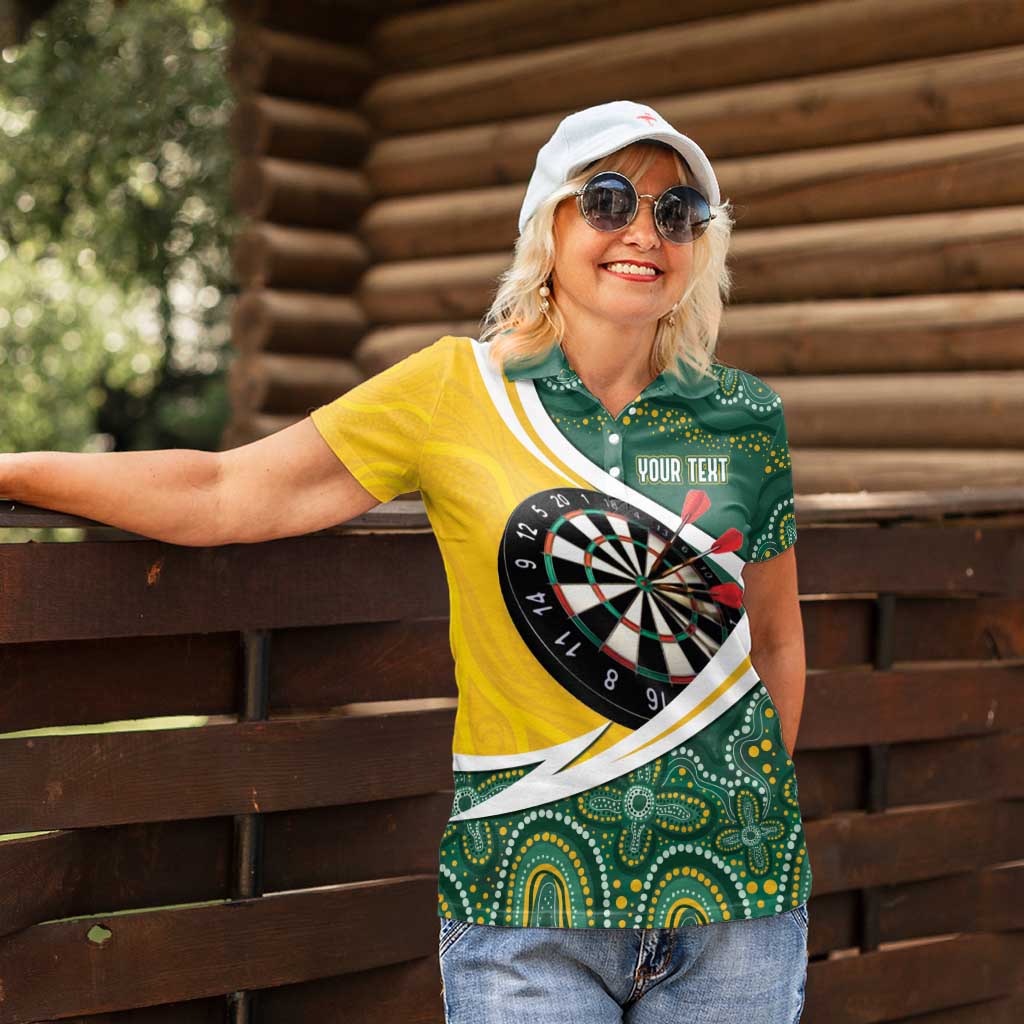 Australia Darts Personalized Women Polo Shirt Aboriginal Special