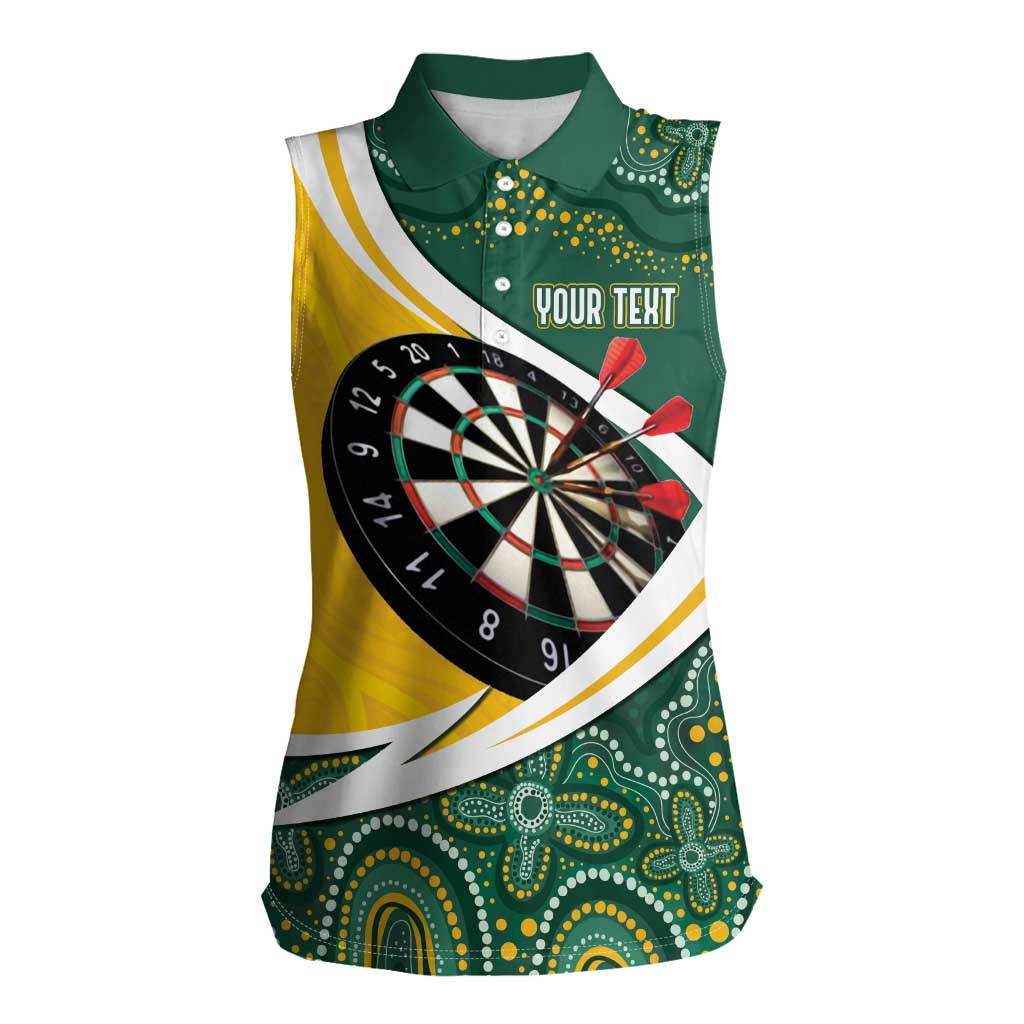 Australia Darts Personalized Women Sleeveless Polo Shirt Aboriginal Special