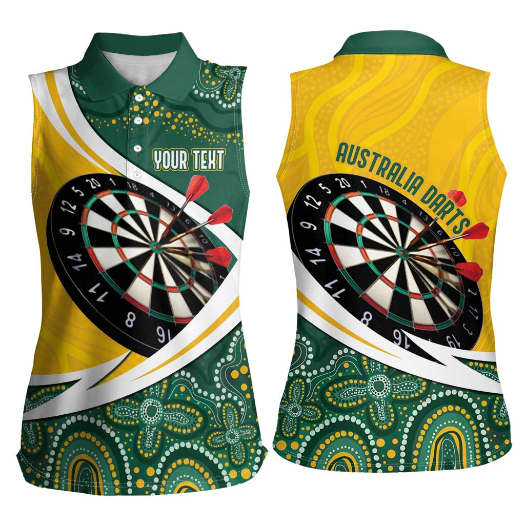 Australia Darts Personalized Women Sleeveless Polo Shirt Aboriginal Special