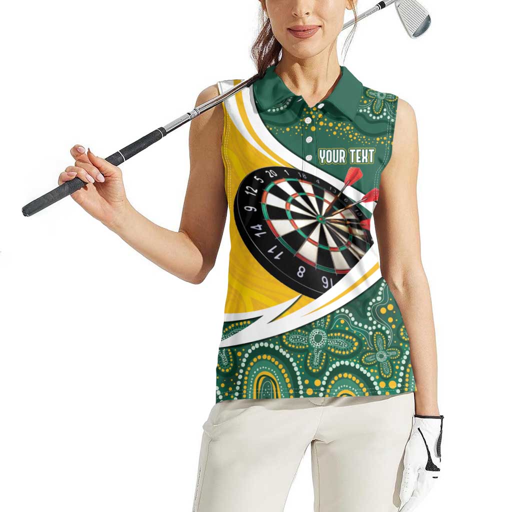 Australia Darts Personalized Women Sleeveless Polo Shirt Aboriginal Special