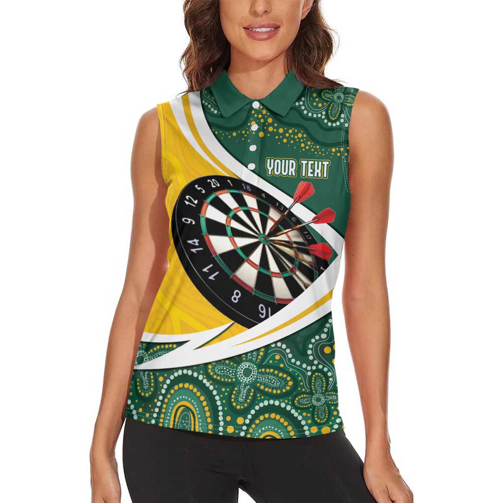 Australia Darts Personalized Women Sleeveless Polo Shirt Aboriginal Special