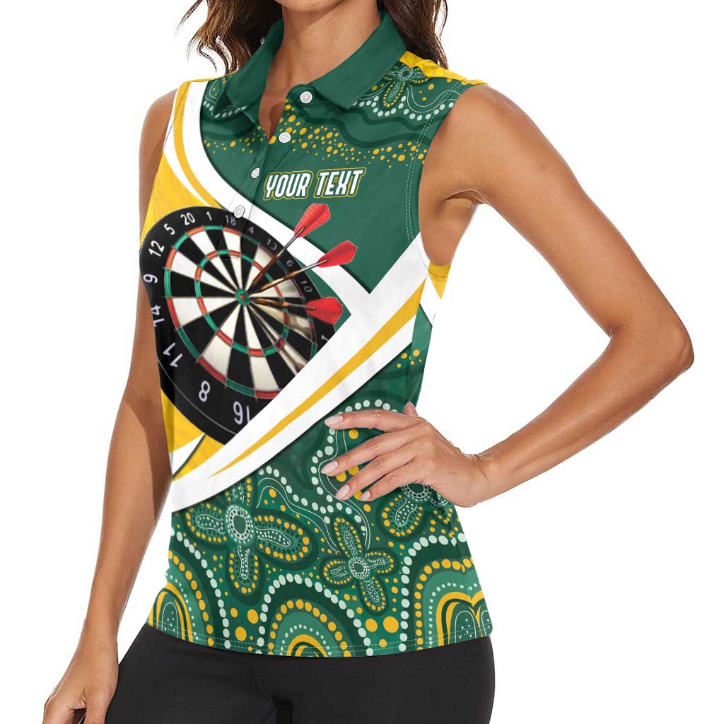 Australia Darts Personalized Women Sleeveless Polo Shirt Aboriginal Special