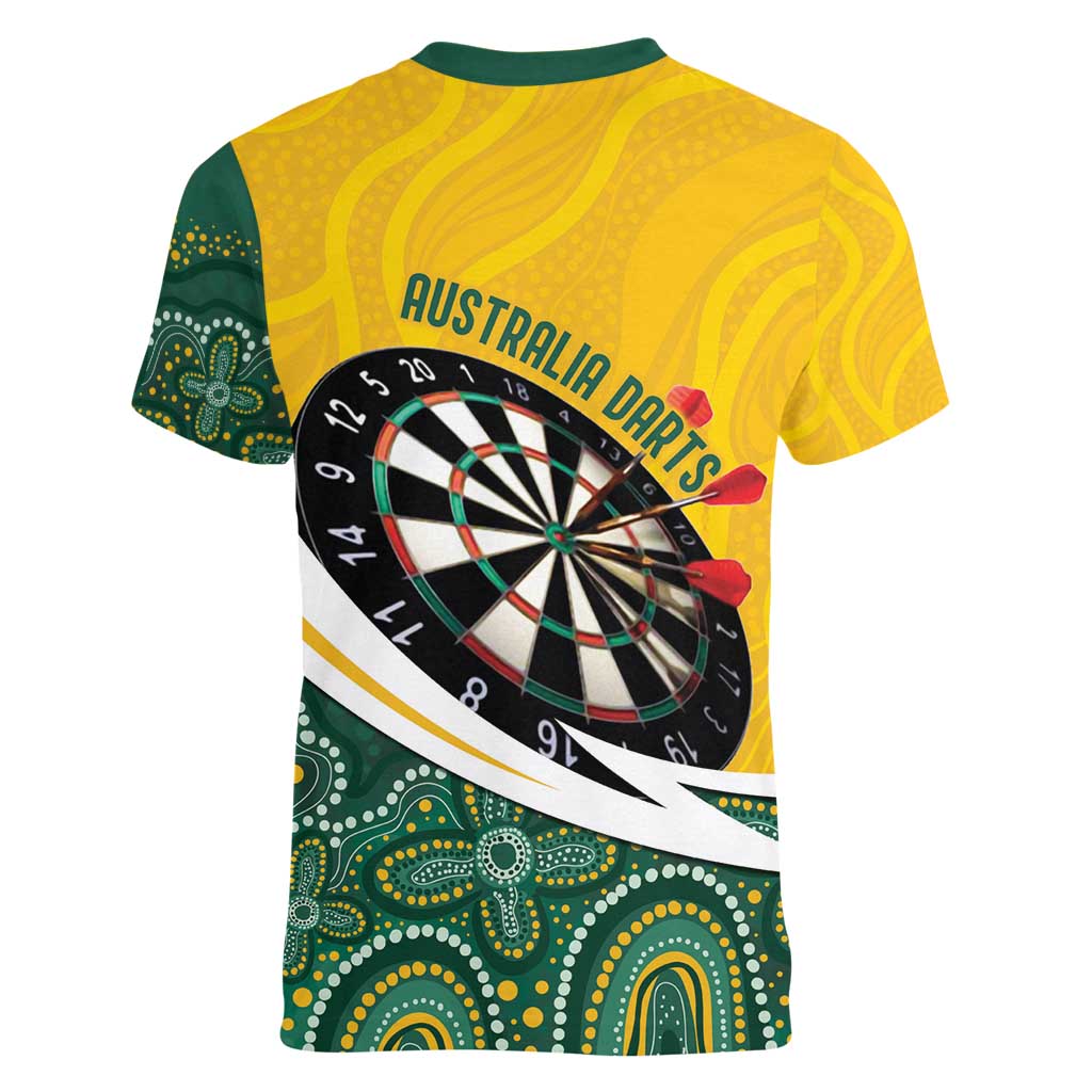 Australia Darts Personalized Women V-Neck T-Shirt Aboriginal Special