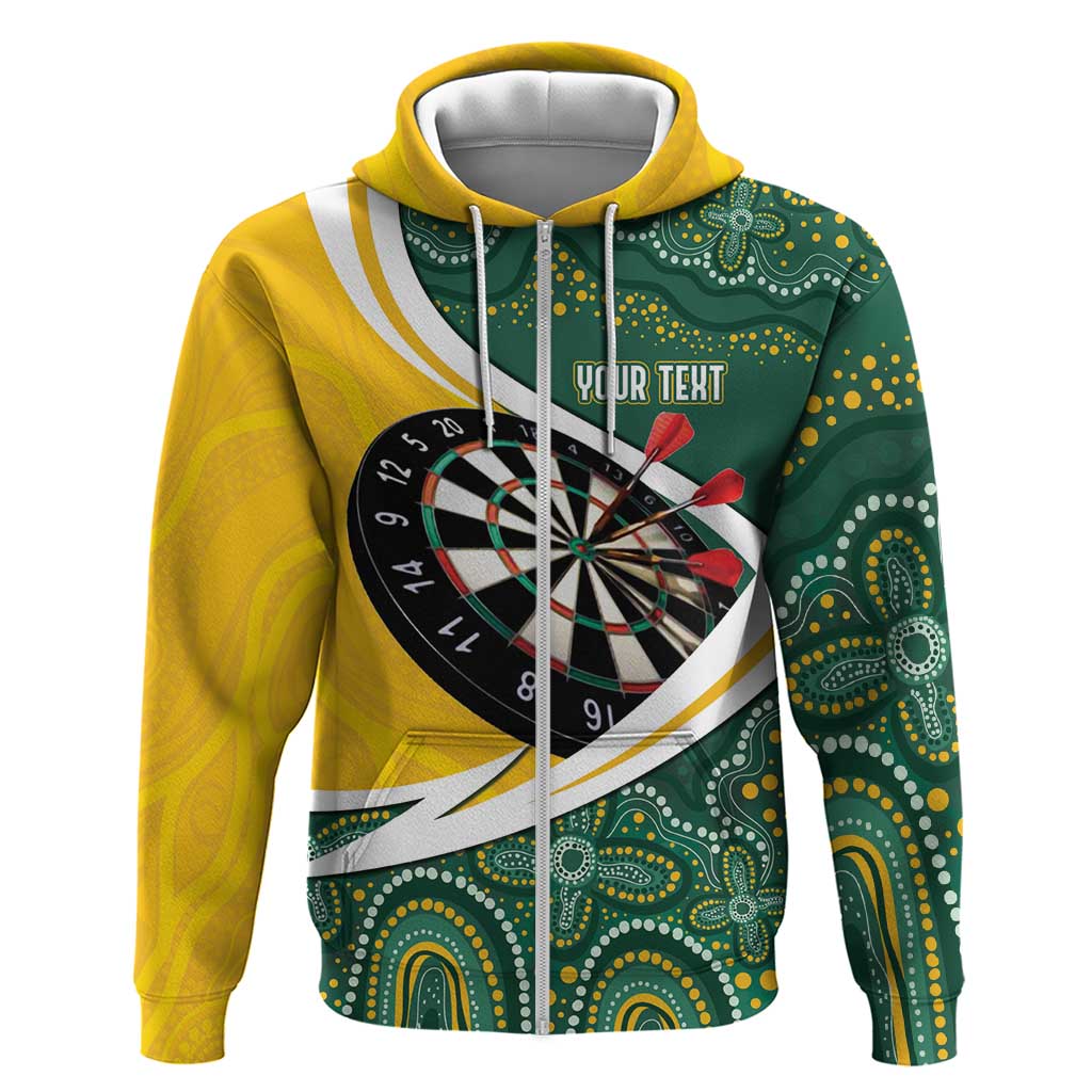 Australia Darts Personalized Zip Hoodie Aboriginal Special