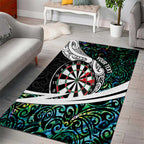 Personalized NZ Darts Area Rug Paua Shell Maori Koru Whakairo - Aussie Hoodie