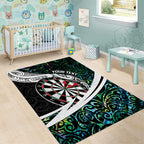 Personalized NZ Darts Area Rug Paua Shell Maori Koru Whakairo - Aussie Hoodie