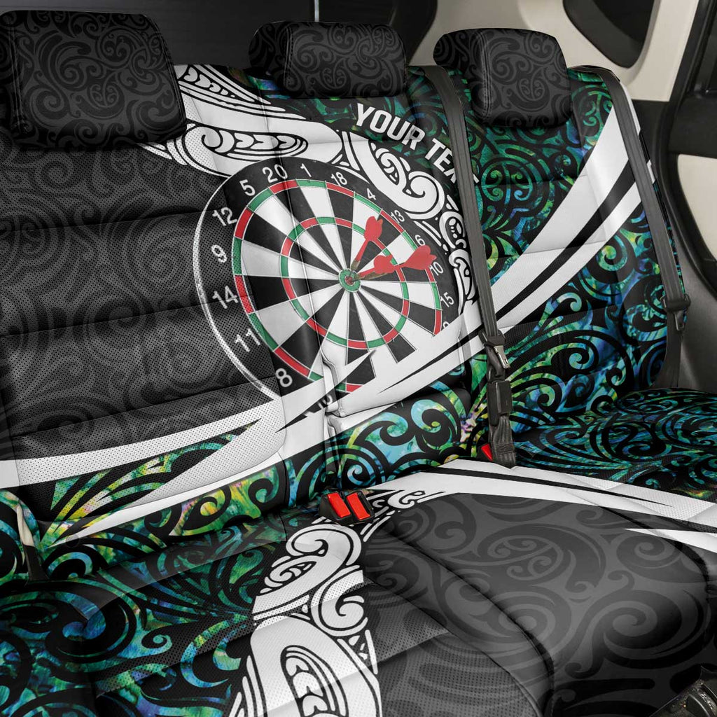 Personalized NZ Darts Back Car Seat Cover Paua Shell Maori Koru Whakairo - Aussie Hoodie