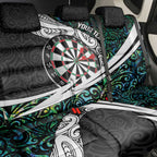 Personalized NZ Darts Back Car Seat Cover Paua Shell Maori Koru Whakairo - Aussie Hoodie