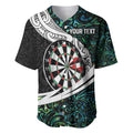 Personalized NZ Darts Baseball Jersey Paua Shell Maori Koru Whakairo - Aussie Hoodie