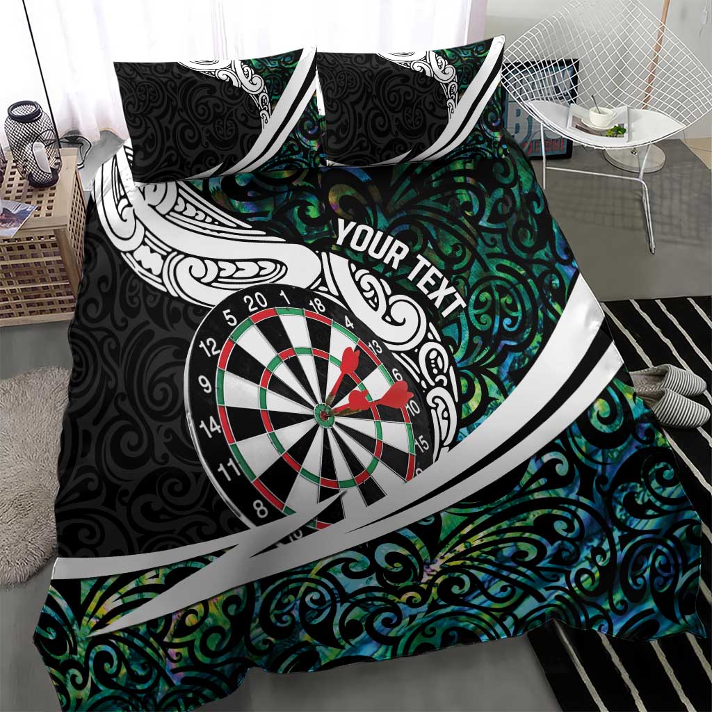Personalized NZ Darts Bedding Set Paua Shell Maori Koru Whakairo - Aussie Hoodie