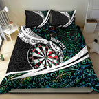 Personalized NZ Darts Bedding Set Paua Shell Maori Koru Whakairo - Aussie Hoodie
