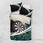 Personalized NZ Darts Bedding Set Paua Shell Maori Koru Whakairo - Aussie Hoodie