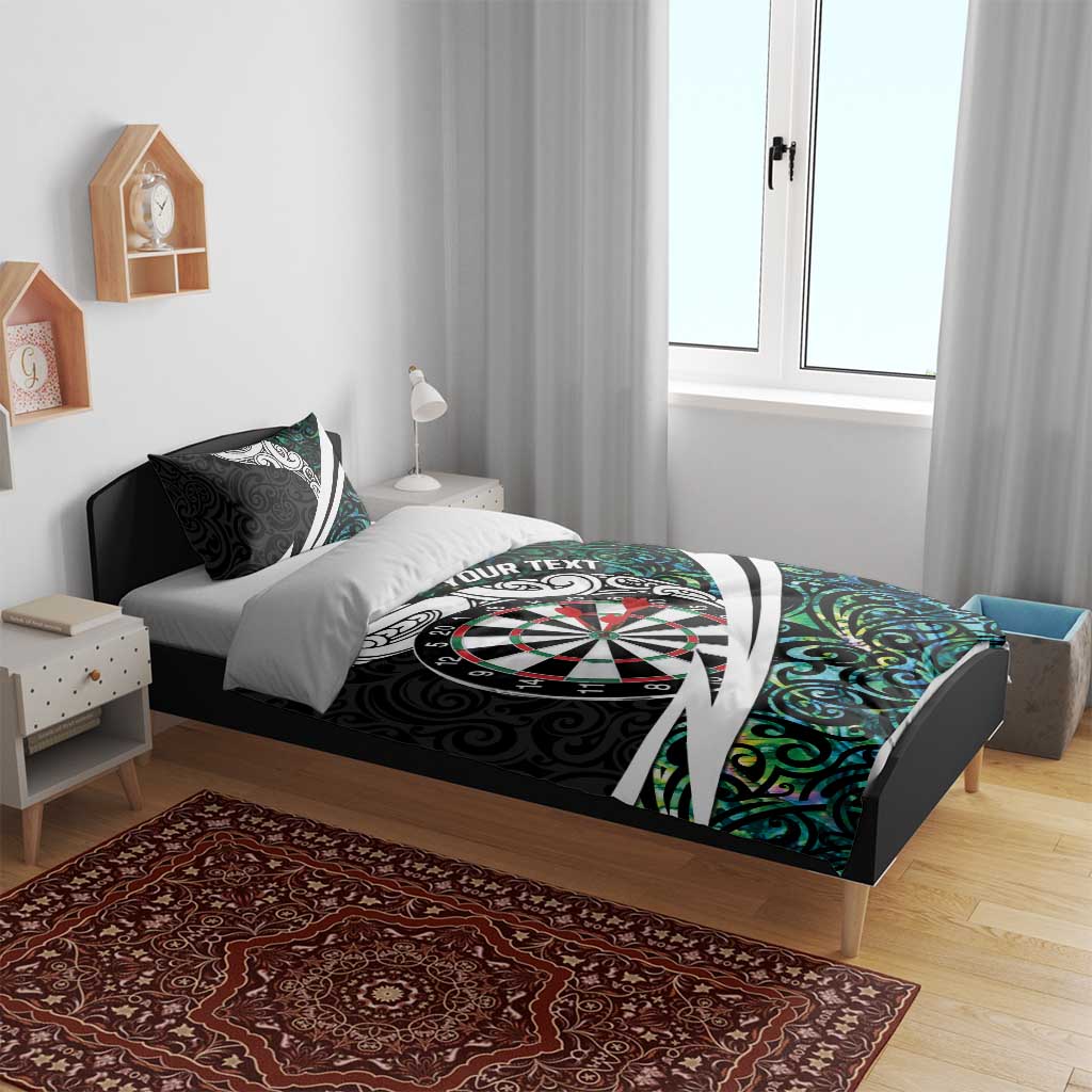 Personalized NZ Darts Bedding Set Paua Shell Maori Koru Whakairo - Aussie Hoodie