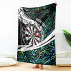 Personalized NZ Darts Blanket Paua Shell Maori Koru Whakairo - Aussie Hoodie