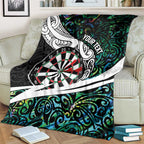 Personalized NZ Darts Blanket Paua Shell Maori Koru Whakairo - Aussie Hoodie