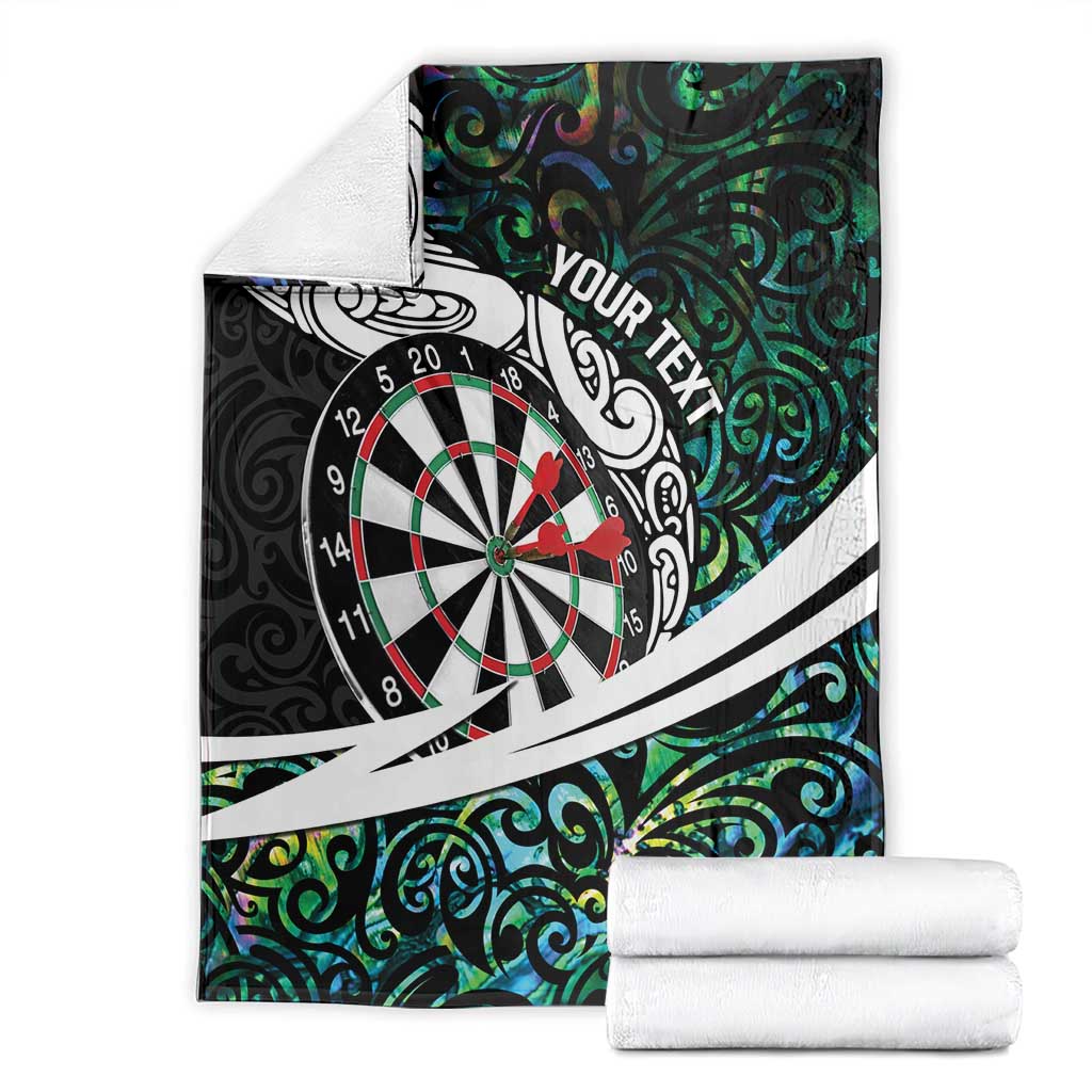 Personalized NZ Darts Blanket Paua Shell Maori Koru Whakairo - Aussie Hoodie