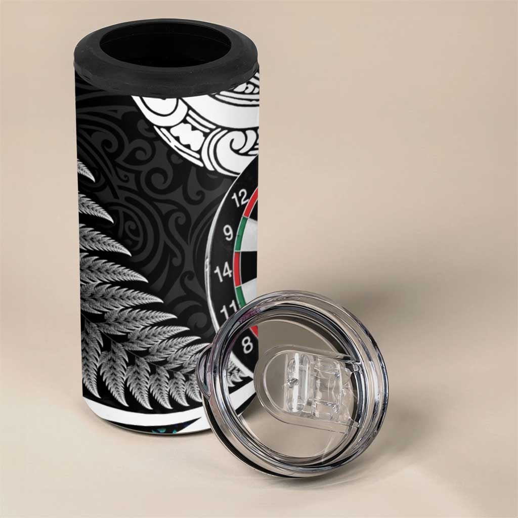 Personalized NZ Darts 4 in 1 Can Cooler Tumbler Paua Shell Maori Koru Whakairo - Aussie Hoodie
