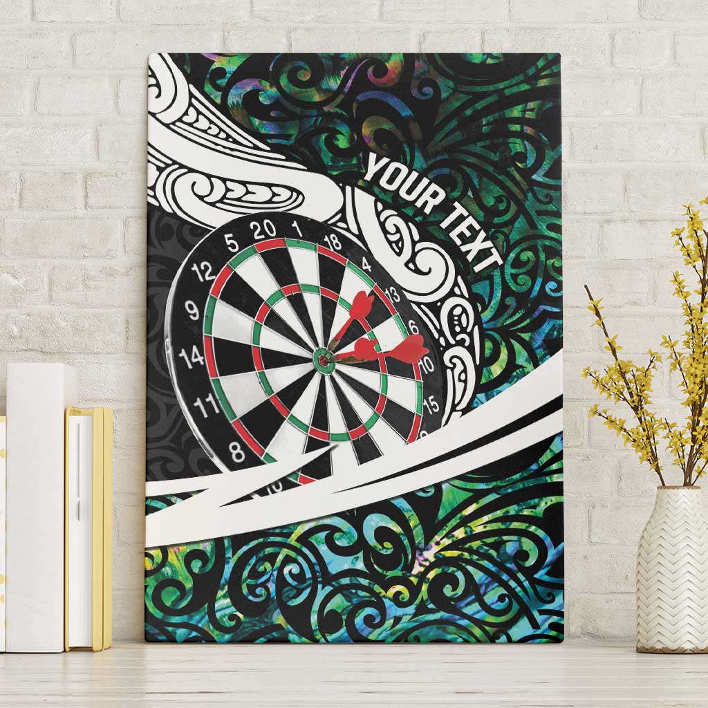 Personalized NZ Darts Canvas Wall Art Paua Shell Maori Koru Whakairo - Aussie Hoodie