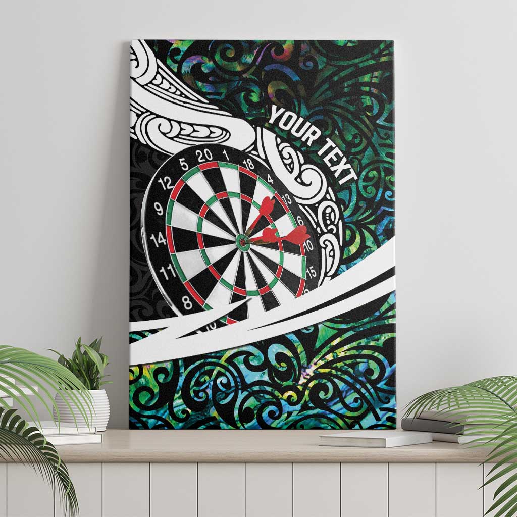 Personalized NZ Darts Canvas Wall Art Paua Shell Maori Koru Whakairo - Aussie Hoodie