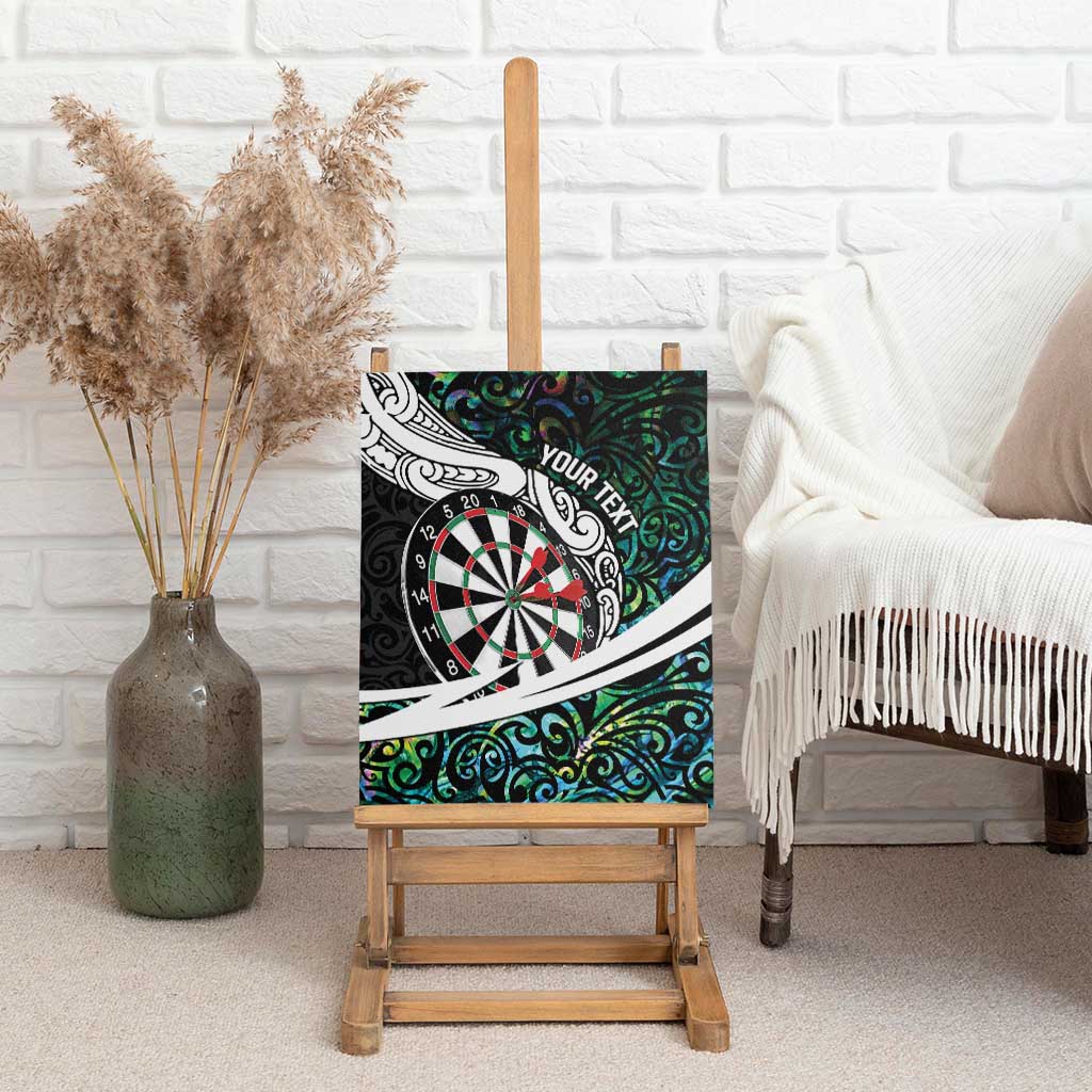 Personalized NZ Darts Canvas Wall Art Paua Shell Maori Koru Whakairo - Aussie Hoodie