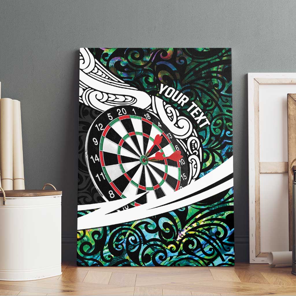 Personalized NZ Darts Canvas Wall Art Paua Shell Maori Koru Whakairo - Aussie Hoodie