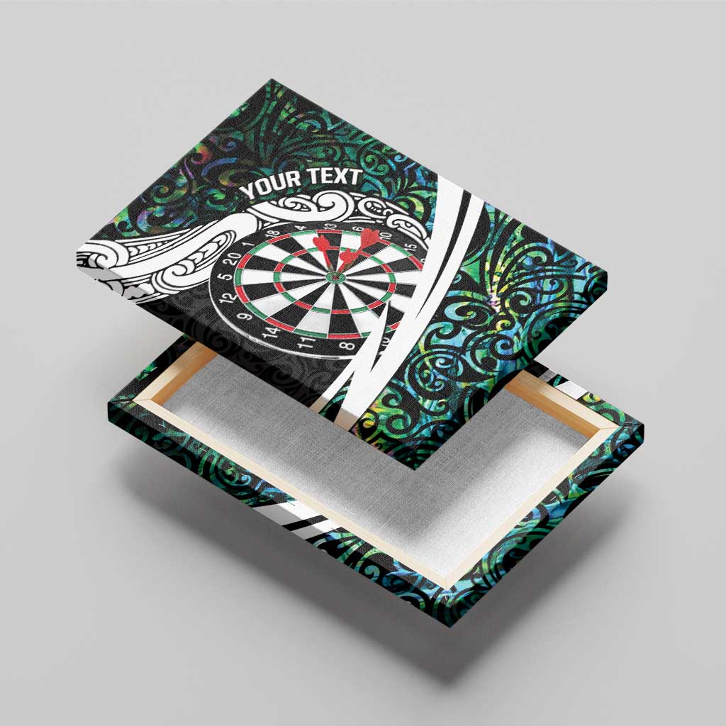 Personalized NZ Darts Canvas Wall Art Paua Shell Maori Koru Whakairo - Aussie Hoodie