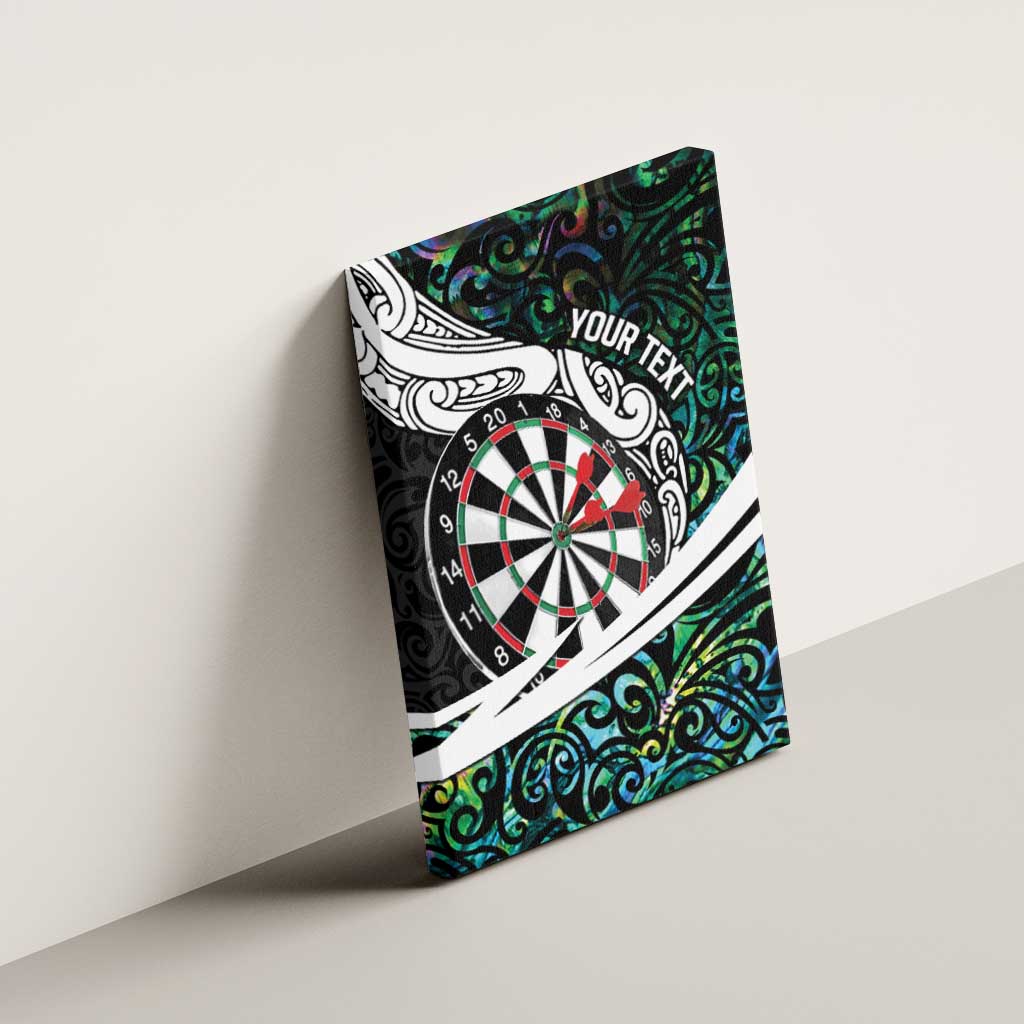 Personalized NZ Darts Canvas Wall Art Paua Shell Maori Koru Whakairo - Aussie Hoodie