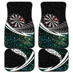 Personalized NZ Darts Car Mats Paua Shell Maori Koru Whakairo - Aussie Hoodie