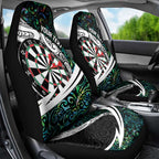 Personalized NZ Darts Car Seat Cover Paua Shell Maori Koru Whakairo - Aussie Hoodie