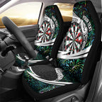 Personalized NZ Darts Car Seat Cover Paua Shell Maori Koru Whakairo - Aussie Hoodie