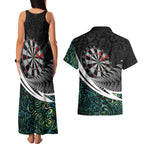 Personalized NZ Darts Couples Matching Tank Maxi Dress and Hawaiian Shirt Paua Shell Maori Koru Whakairo - Aussie Hoodie