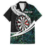 Personalized NZ Darts Family Matching Mermaid Dress and Hawaiian Shirt Paua Shell Maori Koru Whakairo - Aussie Hoodie
