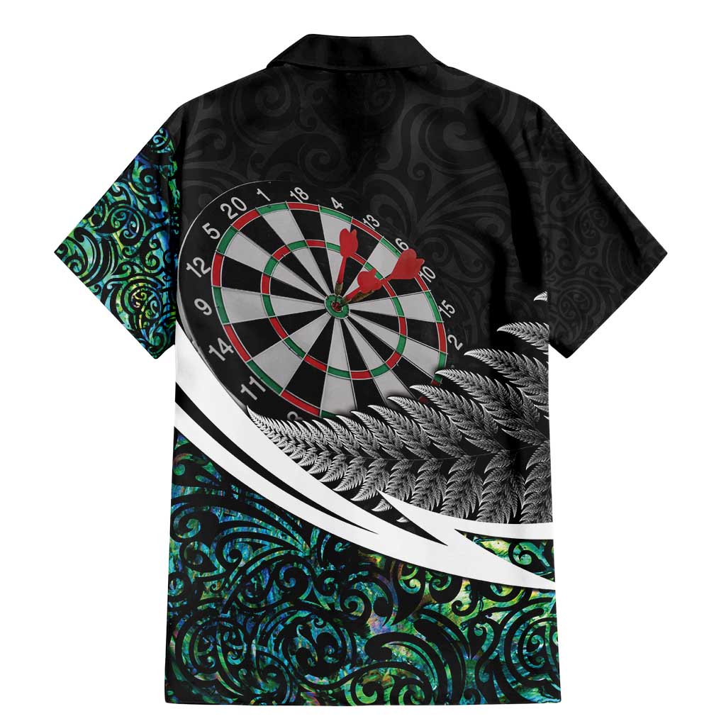 Personalized NZ Darts Family Matching Mermaid Dress and Hawaiian Shirt Paua Shell Maori Koru Whakairo - Aussie Hoodie