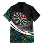 Personalized NZ Darts Family Matching Mermaid Dress and Hawaiian Shirt Paua Shell Maori Koru Whakairo - Aussie Hoodie