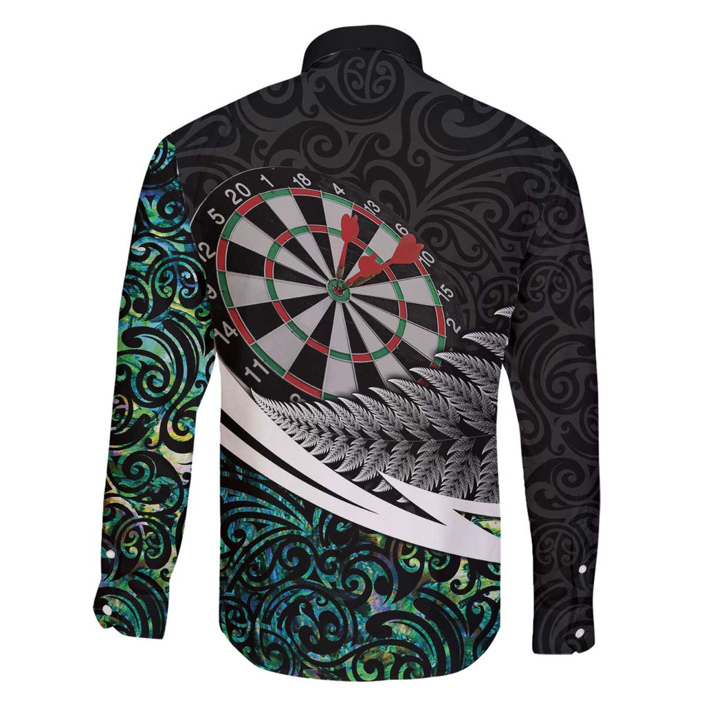 Personalized NZ Darts Family Matching Off The Shoulder Long Sleeve Dress and Hawaiian Shirt Paua Shell Maori Koru Whakairo - Aussie Hoodie