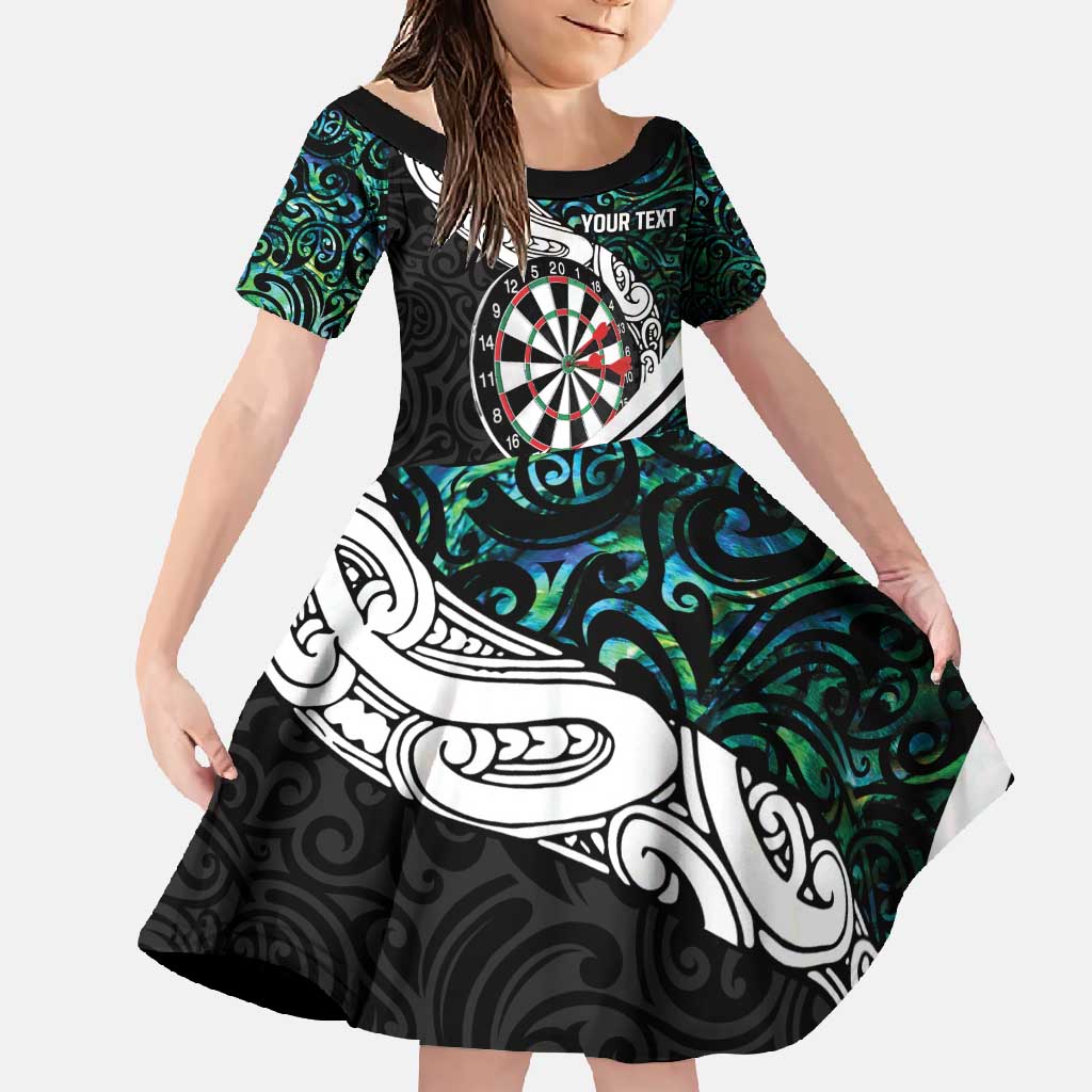 Personalized NZ Darts Family Matching Off Shoulder Maxi Dress and Hawaiian Shirt Paua Shell Maori Koru Whakairo - Aussie Hoodie