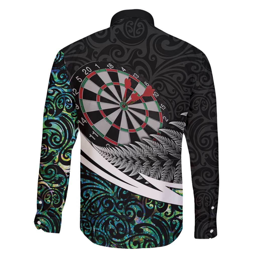 Personalized NZ Darts Family Matching Off Shoulder Maxi Dress and Hawaiian Shirt Paua Shell Maori Koru Whakairo - Aussie Hoodie