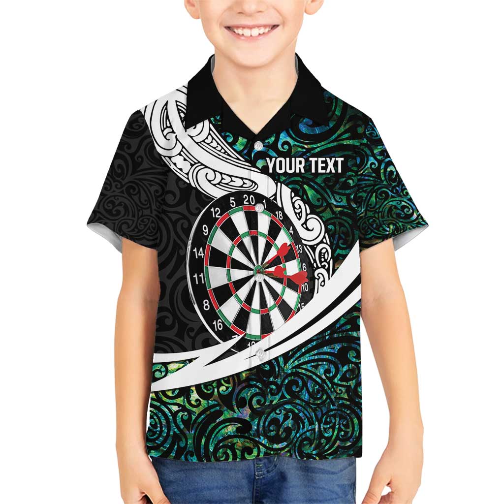Personalized NZ Darts Family Matching Off Shoulder Maxi Dress and Hawaiian Shirt Paua Shell Maori Koru Whakairo - Aussie Hoodie