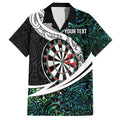 Personalized NZ Darts Family Matching Off Shoulder Short Dress and Hawaiian Shirt Paua Shell Maori Koru Whakairo - Aussie Hoodie