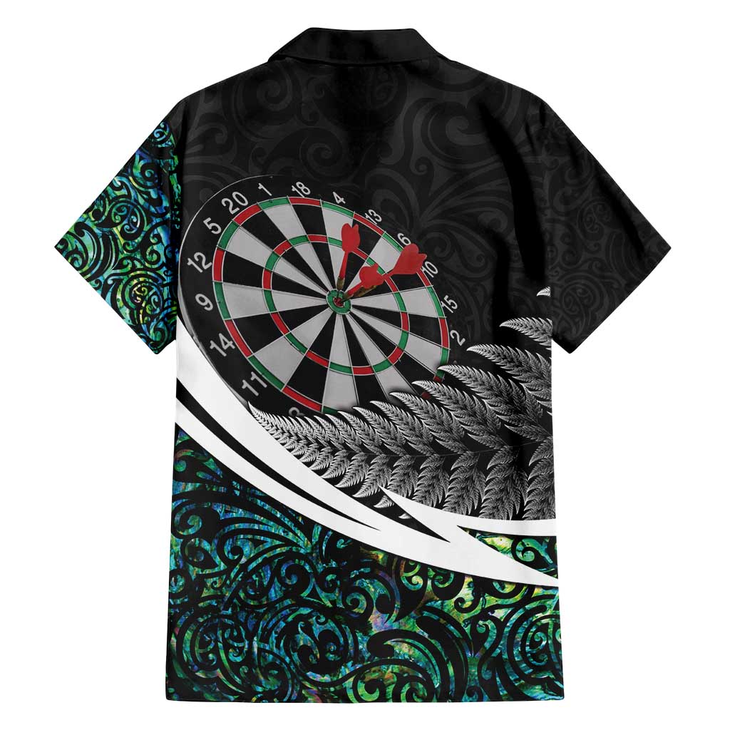 Personalized NZ Darts Family Matching Off Shoulder Short Dress and Hawaiian Shirt Paua Shell Maori Koru Whakairo - Aussie Hoodie