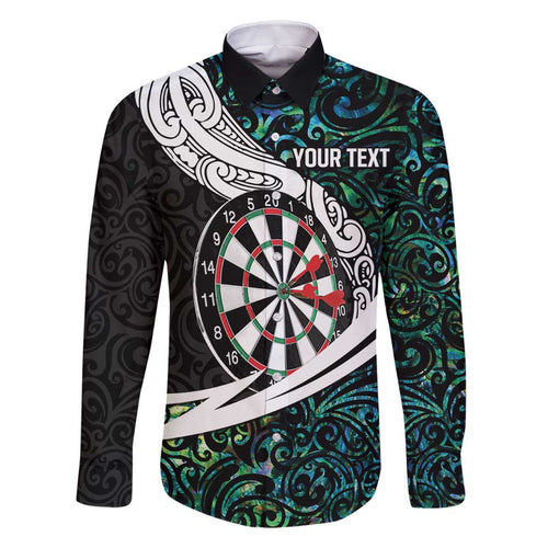 Personalized NZ Darts Family Matching Off Shoulder Short Dress and Hawaiian Shirt Paua Shell Maori Koru Whakairo - Aussie Hoodie