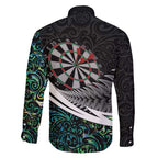 Personalized NZ Darts Family Matching Puletasi and Hawaiian Shirt Paua Shell Maori Koru Whakairo - Aussie Hoodie