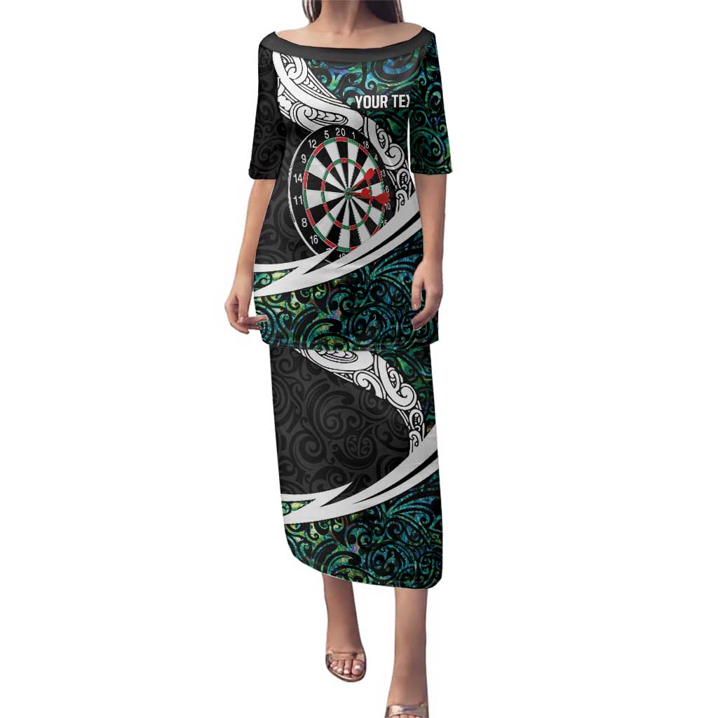 Personalized NZ Darts Family Matching Puletasi and Hawaiian Shirt Paua Shell Maori Koru Whakairo - Aussie Hoodie