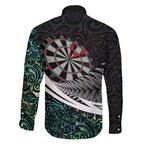 Personalized NZ Darts Family Matching Short Sleeve Bodycon Dress and Hawaiian Shirt Paua Shell Maori Koru Whakairo - Aussie Hoodie
