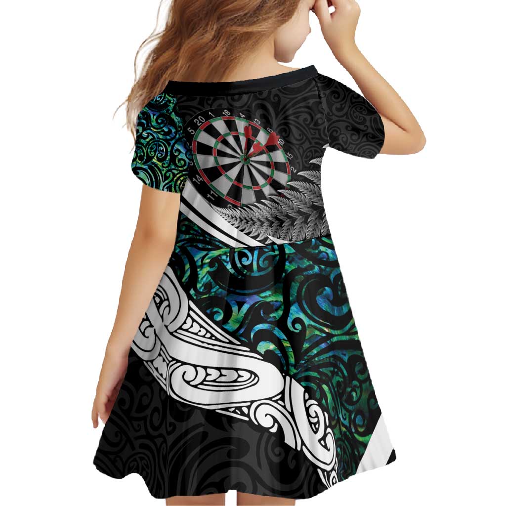 Personalized NZ Darts Family Matching Summer Maxi Dress and Hawaiian Shirt Paua Shell Maori Koru Whakairo - Aussie Hoodie