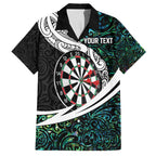 Personalized NZ Darts Family Matching Summer Maxi Dress and Hawaiian Shirt Paua Shell Maori Koru Whakairo - Aussie Hoodie