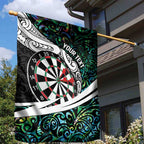 Personalized NZ Darts Garden Flag Paua Shell Maori Koru Whakairo - Aussie Hoodie