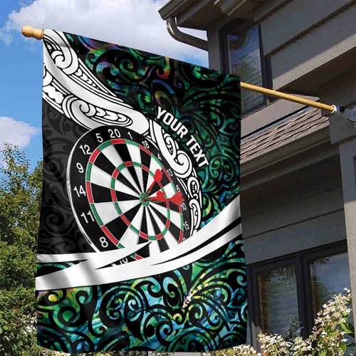 Personalized NZ Darts Garden Flag Paua Shell Maori Koru Whakairo - Aussie Hoodie